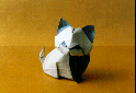 Фото оригами-котенка